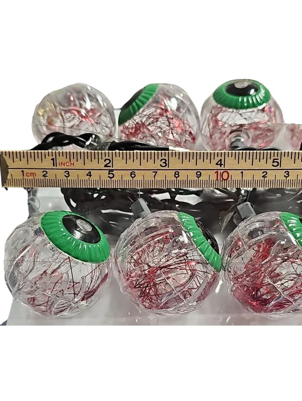 Publix Halloween Bloodshot Eyeball String Lights – 10 Bulbs – Tested & Working